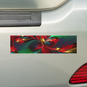 Moderne Abstrakte Kunst Rotes Grün Muster #11 Autoaufkleber (Auf Auto)