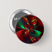 Moderne Abstrakte Kunst Rotes Grün Muster #11 Button (Vorne & Hinten)