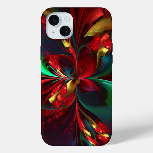 Moderne Abstrakte Kunst Rotes Grün Muster #11 Case-Mate iPhone Hülle (Rückseite)