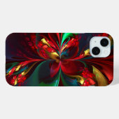 Moderne Abstrakte Kunst Rotes Grün Muster #11 Case-Mate iPhone Hülle (Rückseite (Horizontal))