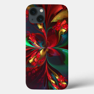 Moderne Abstrakte Kunst Rotes Grün Muster #11 Case-Mate iPhone Hülle