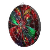 Moderne Abstrakte Kunst Rotes Grün Muster #11 Dartscheibe (Vorderseite rechts)