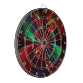 Moderne Abstrakte Kunst Rotes Grün Muster #11 Dartscheibe (Vorderseite Links)