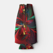 Moderne Abstrakte Kunst Rotes Grün Muster #11 Flaschenkühler (Rückseite)