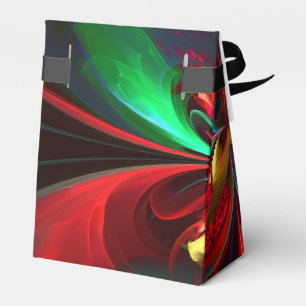 Moderne Abstrakte Kunst Rotes Grün Muster #11 Geschenkschachtel