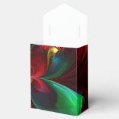 Moderne Abstrakte Kunst Rotes Grün Muster #11 Geschenkschachtel (Geöffnet)