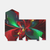 Moderne Abstrakte Kunst Rotes Grün Muster #11 Geschenkschachtel (Ungefaltet)