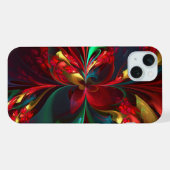 Moderne Abstrakte Kunst Rotes Grün Muster #11 iPhone Hülle (Rückseite (Horizontal))