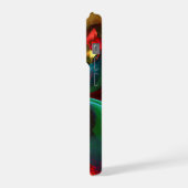 Moderne Abstrakte Kunst Rotes Grün Muster #11 iPhone Hülle (Linke Seite)