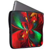 Moderne Abstrakte Kunst Rotes Grün Muster #11 Laptopschutzhülle (Vorne Rechts)