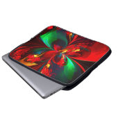 Moderne Abstrakte Kunst Rotes Grün Muster #11 Laptopschutzhülle (Vorne Knopf)
