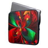 Moderne Abstrakte Kunst Rotes Grün Muster #11 Laptopschutzhülle (Vorderseite Links)