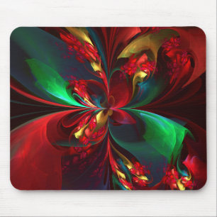 Moderne Abstrakte Kunst Rotes Grün Muster #11 Mousepad