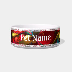 Moderne Abstrakte Kunst Rotes Grün Muster #11 Napf