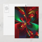 Moderne Abstrakte Kunst Rotes Grün Muster #11 Postkarte (Vorne/Hinten)