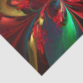 Moderne Abstrakte Kunst Rotes Grün Muster #11 Seidenpapier (Ausschnitt)