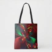 Moderne Abstrakte Kunst Rotes Grün Muster #11 Tasche (Vorderseite)