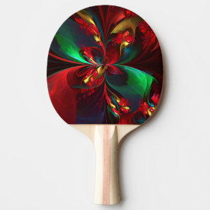 Moderne Abstrakte Kunst Rotes Grün Muster #11 Tischtennis Schläger