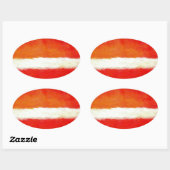 Moderne Abstrakte Kunst - Rothko Style Ovaler Aufkleber (Blatt)