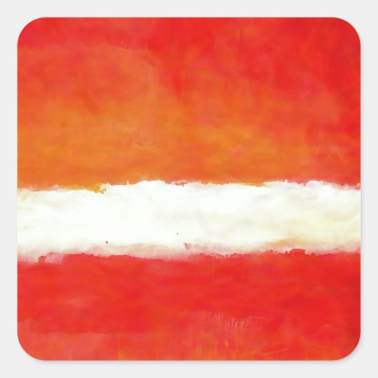 Moderne Abstrakte Kunst - Rothko Style Quadratischer Aufkleber (Vorderseite)