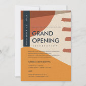 MODERNE ABSTRAKTE KUNST RUST ORANGE GRAND ÖFFNUNG EINLADUNG (Vorderseite)