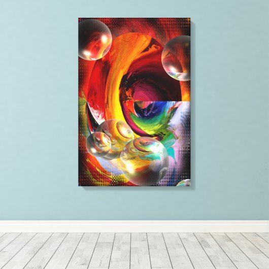 Moderne abstrakte Kunst Serdar Leinwanddruck (Insitu (Holzboden))