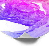 Moderne Abstrakte Kunst Trendrot Rosa Blau Lila Poster (Ecke)