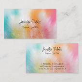 Moderne Abstrakte Kunst Trendy Elegantes Design Visitenkarte (Vorne/Hinten)