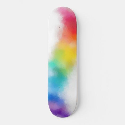 Moderne Abstrakte Kunst Trendy Pink Red Blue Skateboard (Vorderseite)