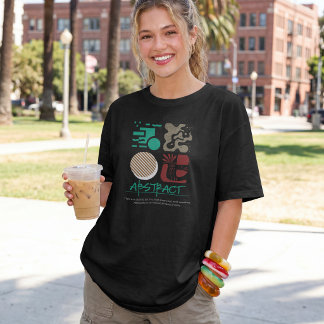 Moderne abstrakte Kunst-Typografie T-Shirt