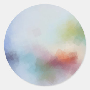 Moderne abstrakte Kunst Vorlage Trendige Farbige L Runder Aufkleber