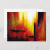 Moderne Abstrakte Kunstakrobat Postkarte (Vorne/Hinten)