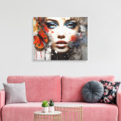 Moderne Abstrakte Kunstdrucke - Gold Textur Öl Can Leinwanddruck (Insitu (Wohnzimmer))
