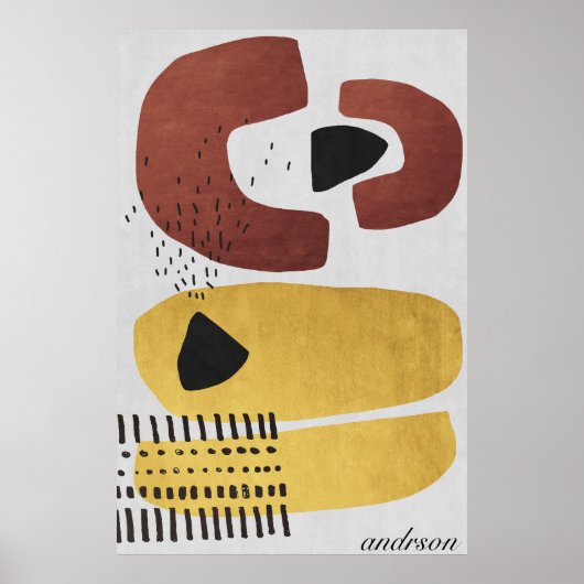 Moderne Abstrakte Kunstdrucke Poster (Vorne)