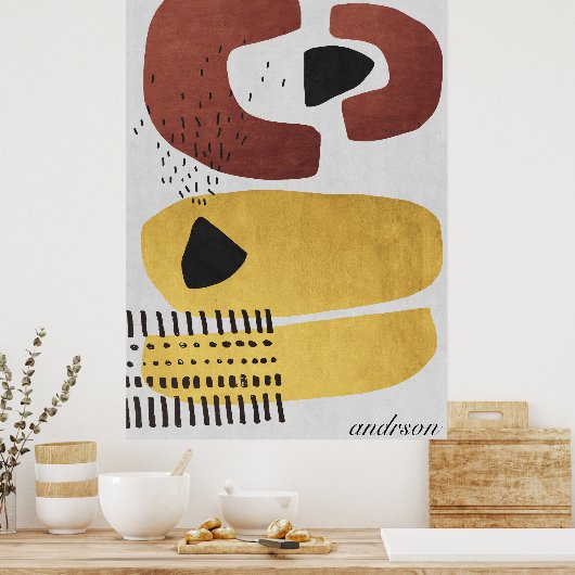 Moderne Abstrakte Kunstdrucke Poster (Küche)