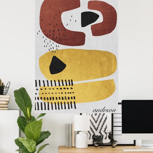 Moderne Abstrakte Kunstdrucke Poster (Heimbüro)