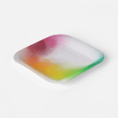 Moderne Abstrakte Kunstfarben Blankenvorlage Trend Pappteller (Gewinkelt)