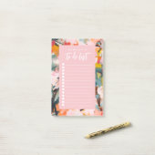 Moderne Abstrakte Kunstflorale für Personalisierte Post-it Klebezettel (Auf Schreibtisch)