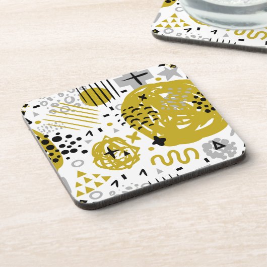 Moderne Abstrakte Kunstformen Getränkeuntersetzer (Linke Seite)