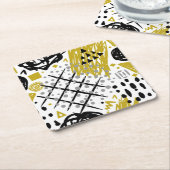 Moderne Abstrakte Kunstformen Rechteckiger Pappuntersetzer (angewinkelt)