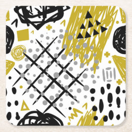 Moderne Abstrakte Kunstformen Rechteckiger Pappuntersetzer