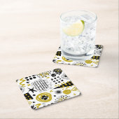 Moderne Abstrakte Kunstformen Rechteckiger Pappuntersetzer (Vor Ort)