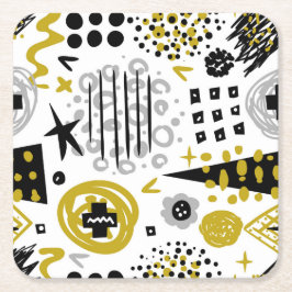 Moderne Abstrakte Kunstformen Rechteckiger Pappuntersetzer