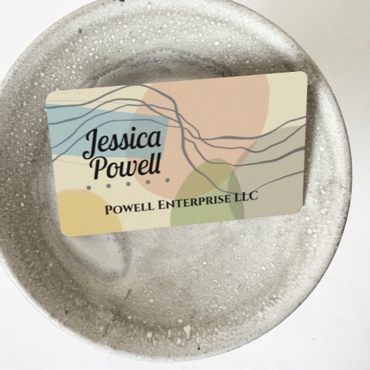 moderne abstrakte Kunstformen und Linien in sanfte Visitenkarte