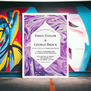 Moderne Abstrakte Kunstgalaxie Drehbuch Stilvolle  Einladung