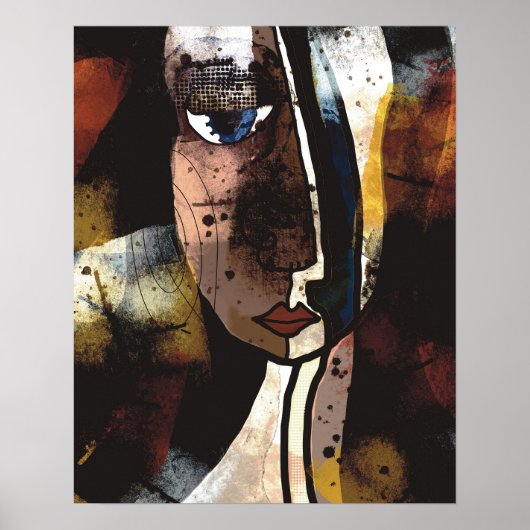 Moderne Abstrakte Kunstgegenstände Poster (Vorne)