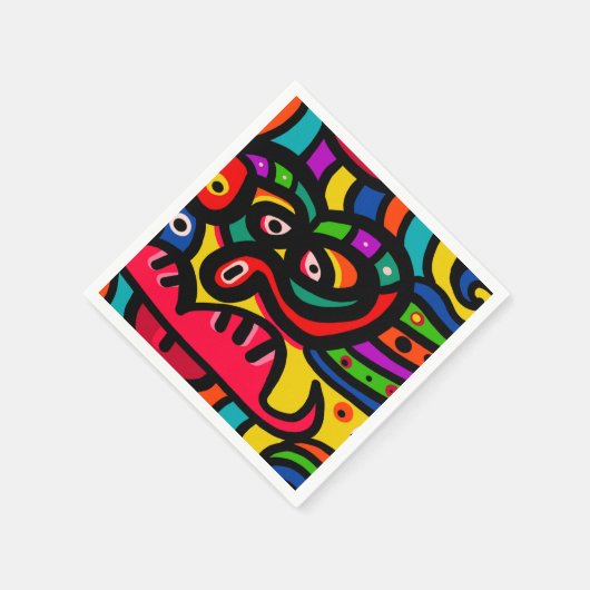 Moderne Abstrakte Kunstgegenstände Serviette (Ecke)