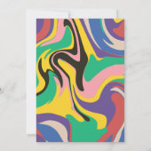 Moderne Abstrakte Kunsthochzeit Einladung (Rückseite)