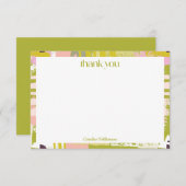 Moderne Abstrakte Kunstleder Niedliche Dusche Dankeskarte (Vorne/Hinten)