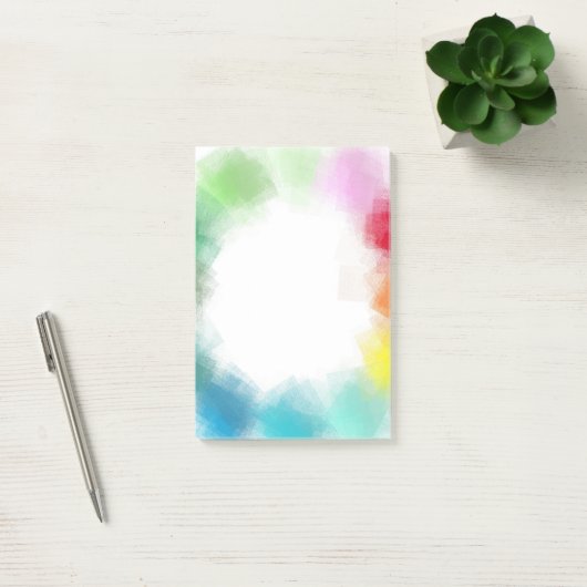 Moderne Abstrakte Kunstlehre Elegante Vorlage Post-it Klebezettel (Büro)